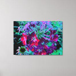 Dramatic Red, Lila and Rosa Garden Flower Canvastryck