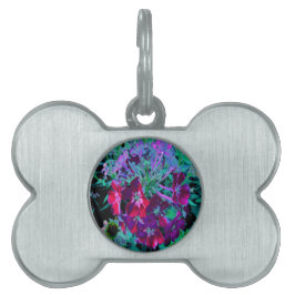 Dramatic Red, Lila and Rosa Garden Flower ID-bricka Husdjur