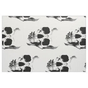 Dramatic Skull Ansikte Fabric Tyg