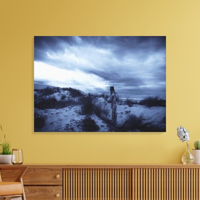 Dramatic Sunset, Beach, Sun Dunes / New Zealand Canvastryck (Insitu (Vardagsrum))