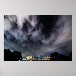 Dramatic Sydney Harbor Skyscapes Poster