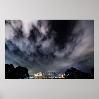 Dramatic Sydney Harbor Skyscapes Poster