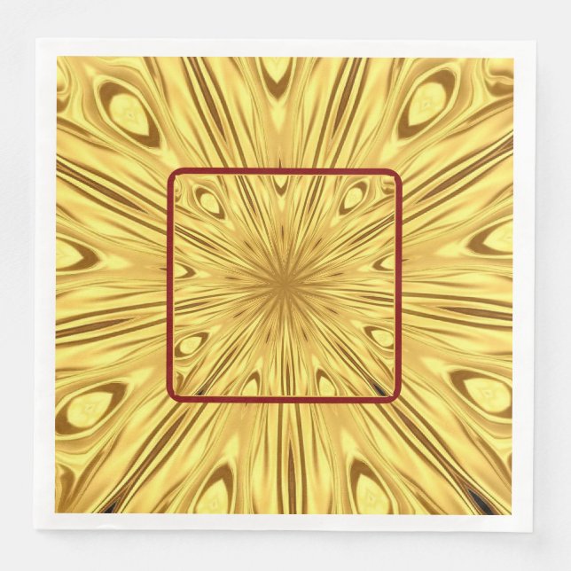 Dramatic Tablescape Detail: Gilded Zenith Opulent  Pappersservett (Framsida)