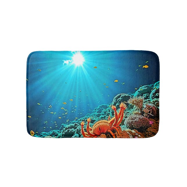 Dramatic Underwater Sunburst Art Badrumsmatta (Framsidan)