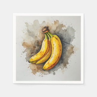 Dramatisk banan akvarellkonst pappersservett