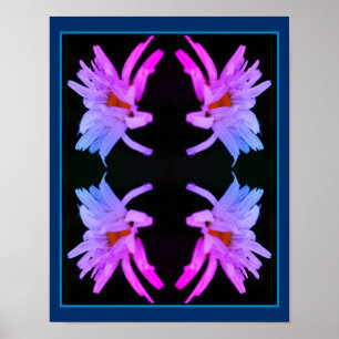 Dramatisk Daisy Abstrakten Flower färgtonad Poster
