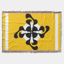 Dramatisk dubbel Q speglad modern gult svart