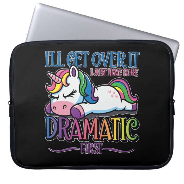 Dramatisk Enhörning Laptop Fodral (Framsidan)