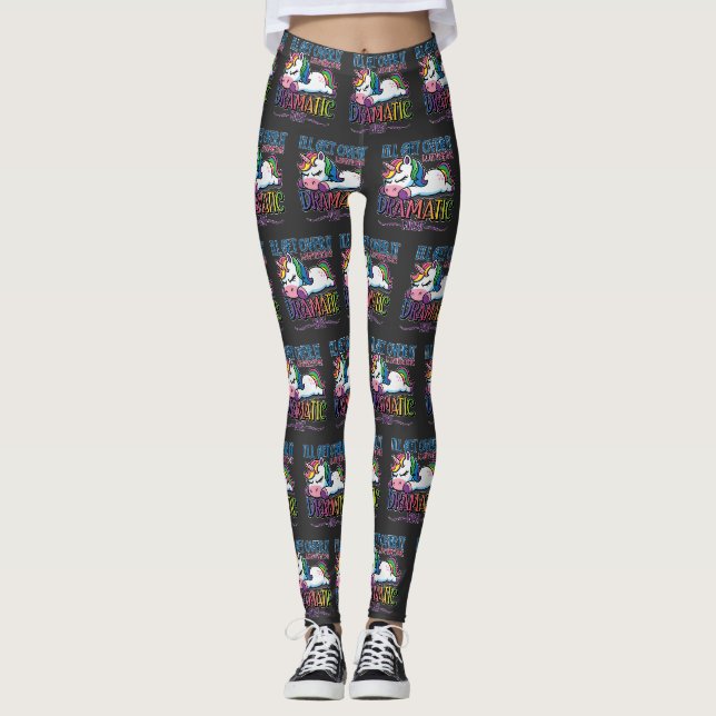 Dramatisk Enhörning Leggings (Framsida)