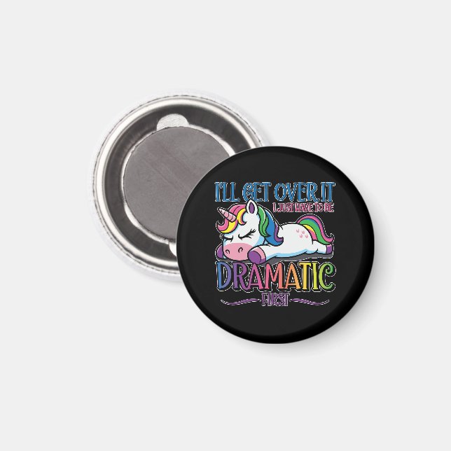 Dramatisk Enhörning Magnet (Front/Back)