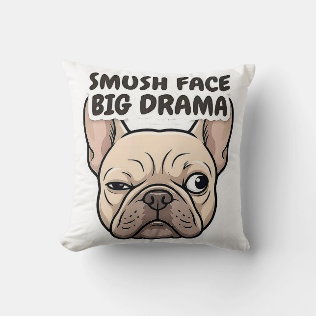Dramatisk fransk bulldogkudde kudde (Framsida)