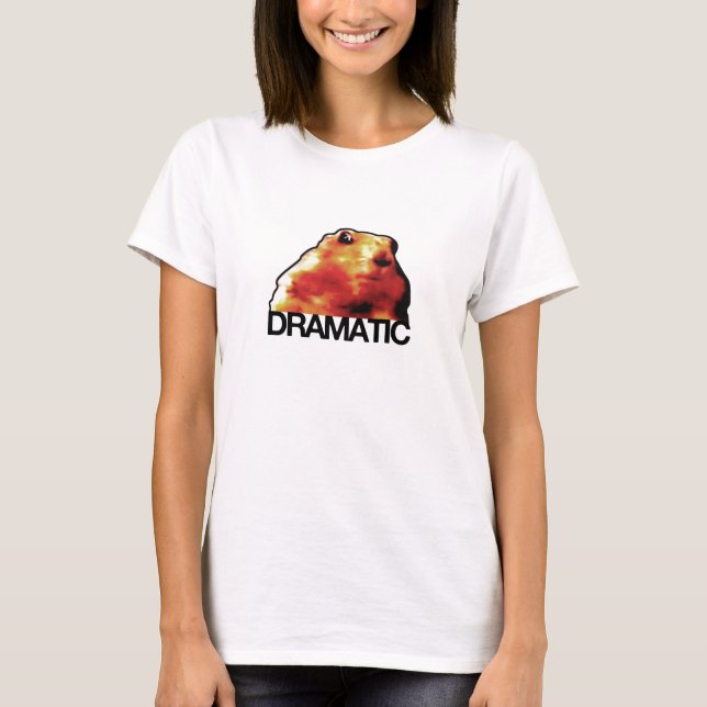 dramatisk hamster/chipmunk/prairie-hund tee shirt (Framsida)