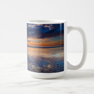 Dramatisk havsutsikt, solnedgång, CA Kaffemugg