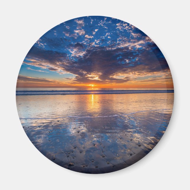 Dramatisk havsutsikt, solnedgång, CA Magnet (Framsidan)