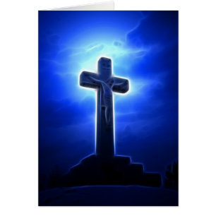 Dramatisk Jesus Crucifixion Hälsningskort