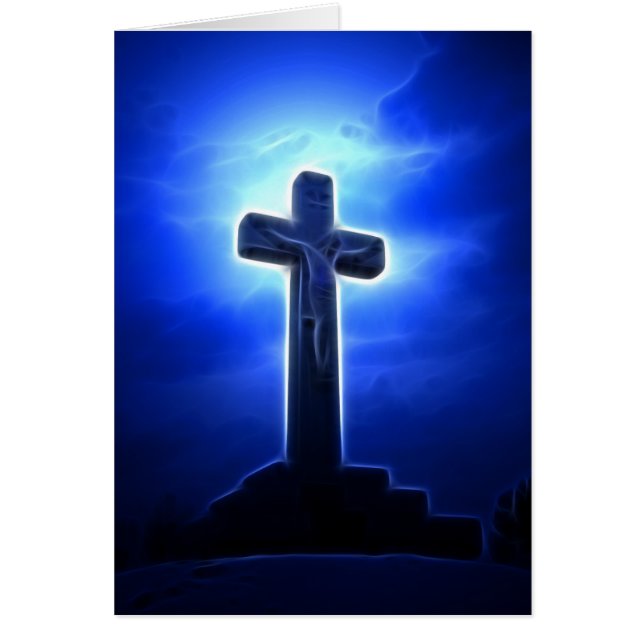 Dramatisk Jesus Crucifixion Hälsningskort (Framsidan)