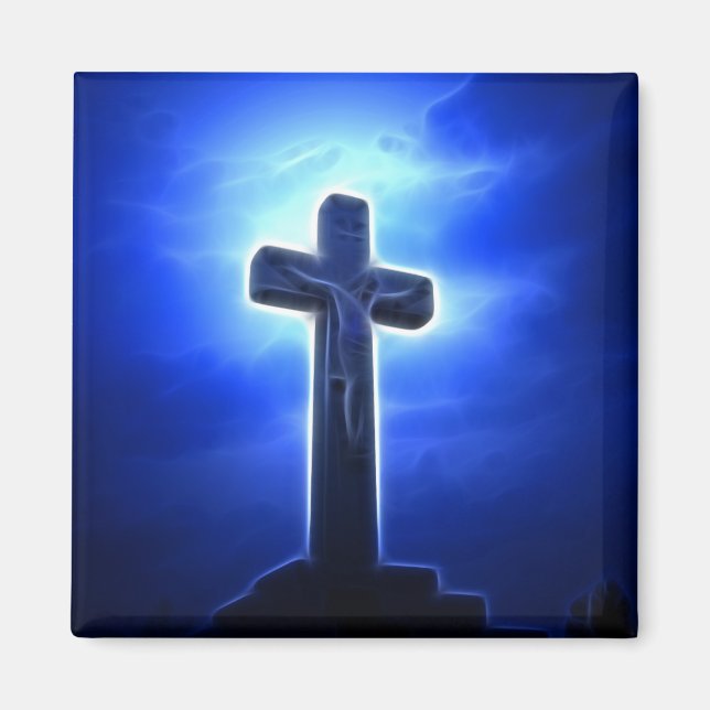 Dramatisk Jesus Crucifixion Magnet (Framsidan)