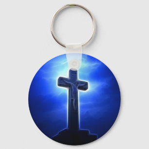 Dramatisk Jesus Crucifixion Nyckelring