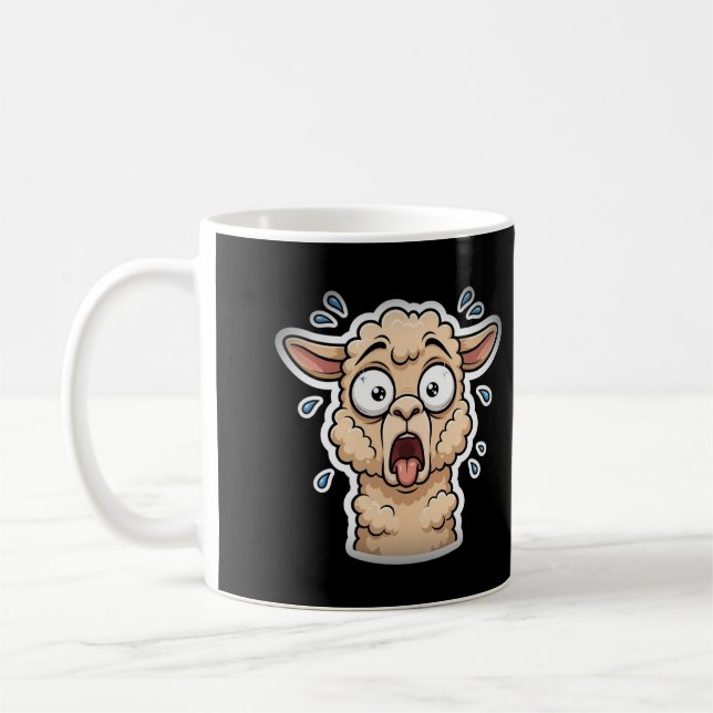 Dramatisk Llama Suck Koft Mug Kaffemugg (Vänster)