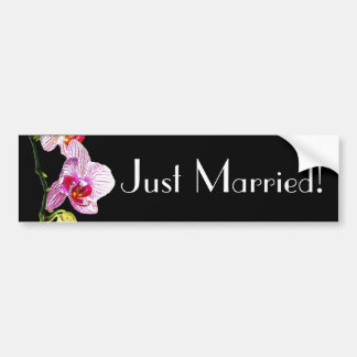 Dramatisk orchid - Ny gifta Bumper Sticker Bildekal