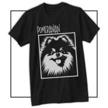 Dramatisk Pop Art Pomeranian Vit På Svart