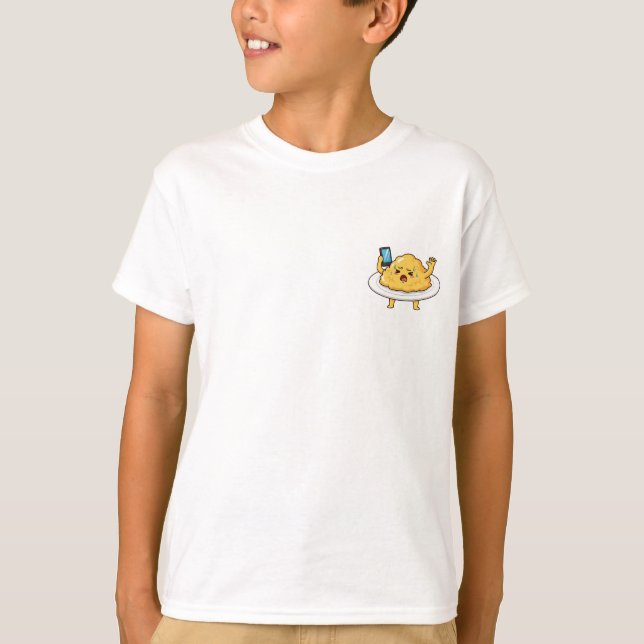 Dramatisk Rörägg som Tar Selfie Barn T Shirt (Framsida)