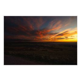 Dramatisk soluppgång fototryck