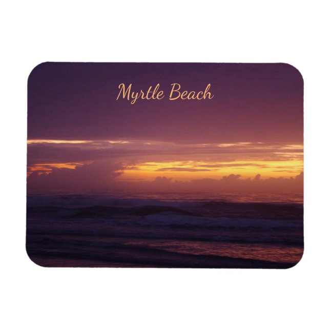 Dramatisk soluppgång i Myrtle Beach Magnet (Horisontell)