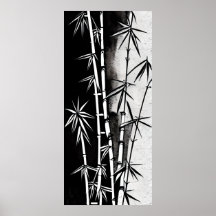 Dramatisk svart och vit modern bambu
