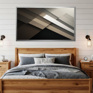 Dramatisk svart-vit arkitektur poster