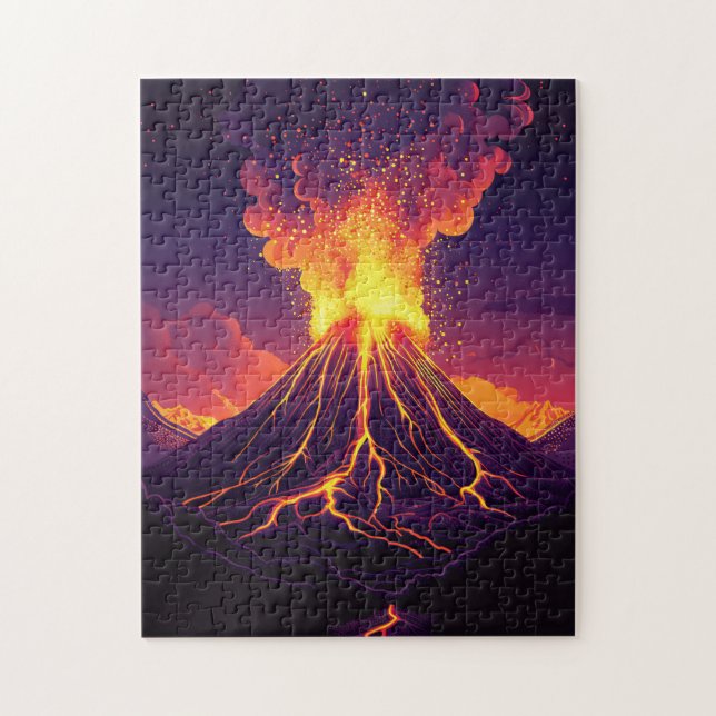 Dramatisk upprustning av vulcano Art Pussel (Vertikal)