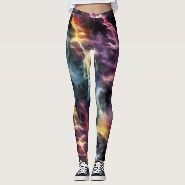 Dramatiska blixtar leggings (Framsida)