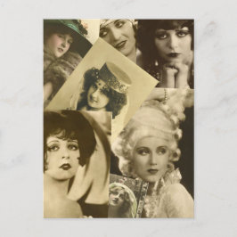 Dramatiska kvinnor från det förflutna vykort