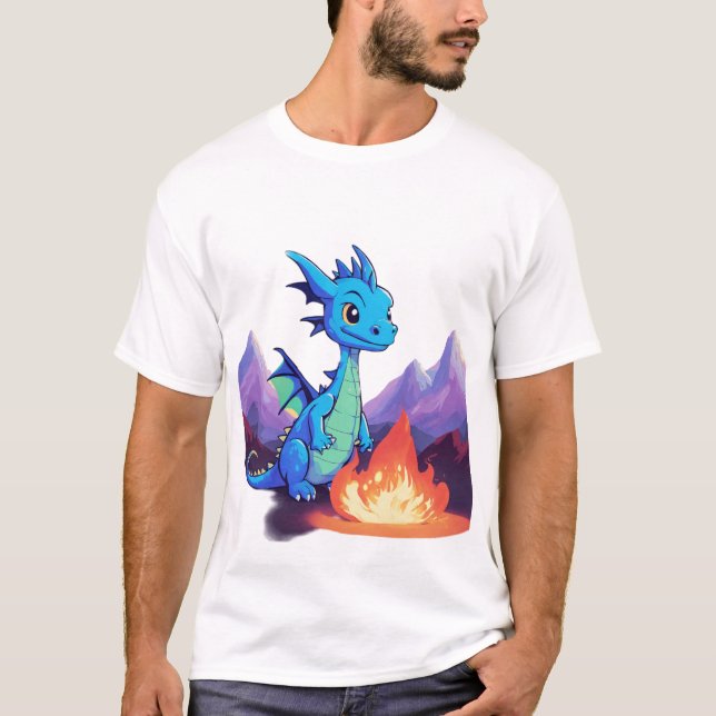 Dramatiskt adjektiv: Dragon Skull Mascot Tee (Framsida)