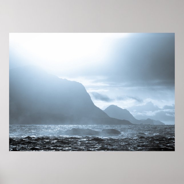 Dramatiskt liggande hav poster (Framsidan)
