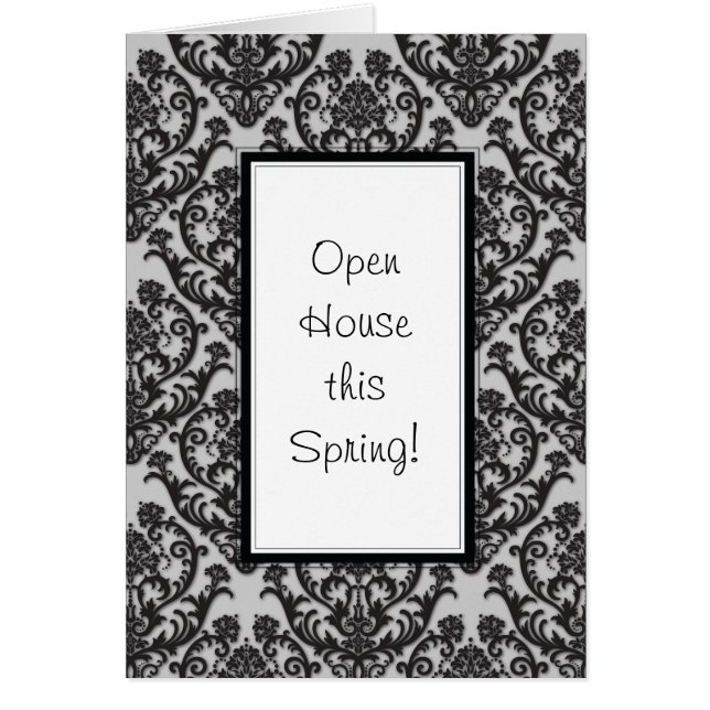 Dramatiskt mönster för svart mask hälsningskort (Framsidan)