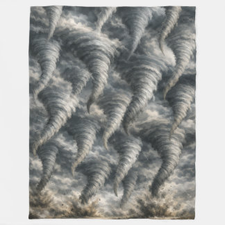 Dramatiskt Tornado Stormmönster Fleecefilt