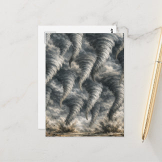 Dramatiskt Tornado Stormmönster Vykort