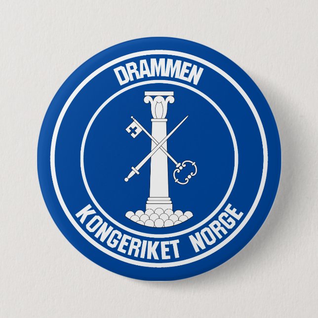 Drammen Round Emblem Knapp (Framsida)