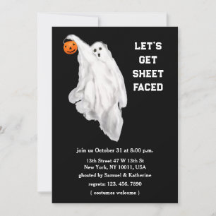 Drank Funny Vuxen Halloween Ghost Party Inbjudningar