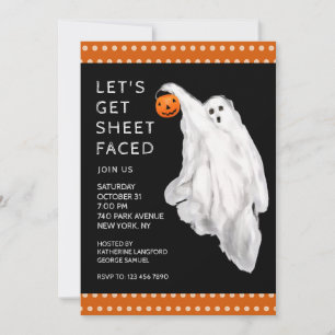 Drank Funny Vuxen Halloween Ghost Party Inbjudningar