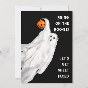 Drank Funny Vuxen Halloween Ghost Party Inbjudningar