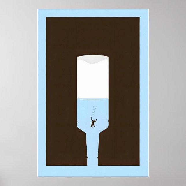 Drank Inspirerad Originaltryckdesign - Endast tryc Poster (Framsidan)