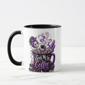 Dränk Mig I Kaffe – Mysig Goth Skelett Mugg
