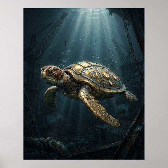 Dränkbar Turtle Poster (Framsidan)