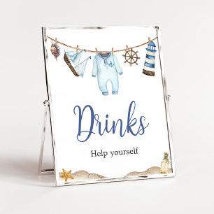 Dränkningar för Nautisk sjömanssköljning för babys Poster
