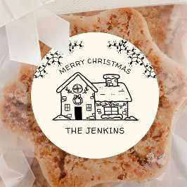 Drany God jul Gingerbrows House Underlägg Papper Rund