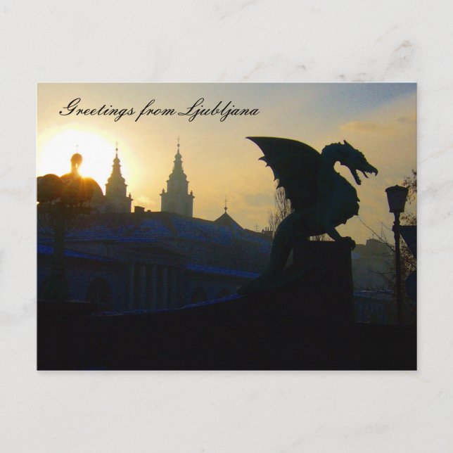 draon hälsning vykort (Framsida)