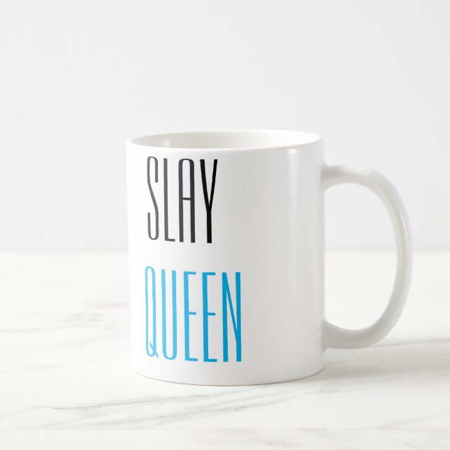 Dräpa drottningroliga meningartypografi kaffemugg (Höger)