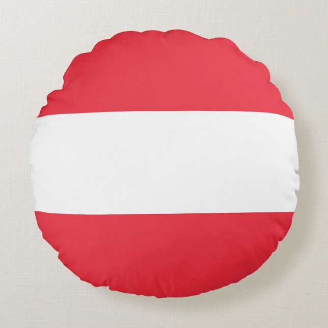 Drapeau Autriche Rund Kudde (Framsidan)